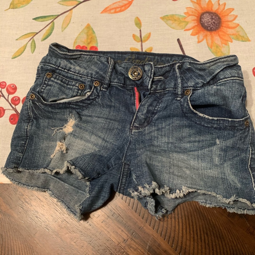 Denim micro shorts